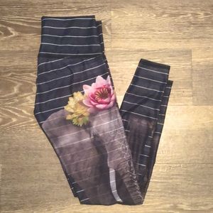 Teeki Striped Elephant Yoga Pants